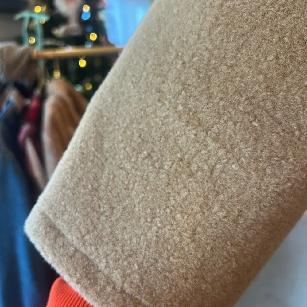 Tan Wool Blend Coat - Picture 6 of 7